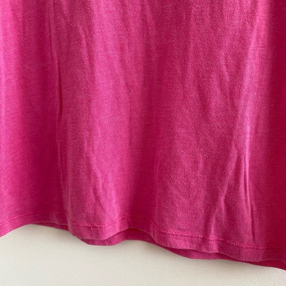 Victoria's Secret Pink Short Sleeve Gold Glitter Graphic Pink Tee Size L - Picture 8 of 12